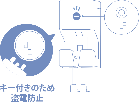 施錠可能。コストパフォーマンスに優れたエントリーモデル。