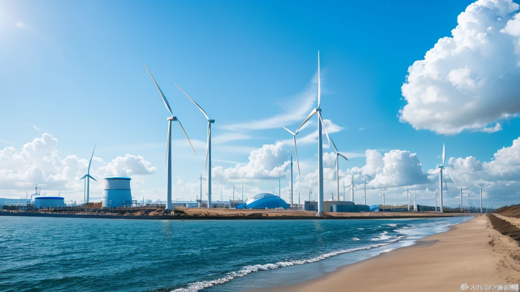 まちエネコラム-風力発電は、風の動きによるエネルギーを活用して風車を回し、その回転エネルギーを風車内の発電機で電気エネルギーに変換して発電する方法です。  この発電手法は、温室効果ガスを排出せず、環境に優しい特徴があります。