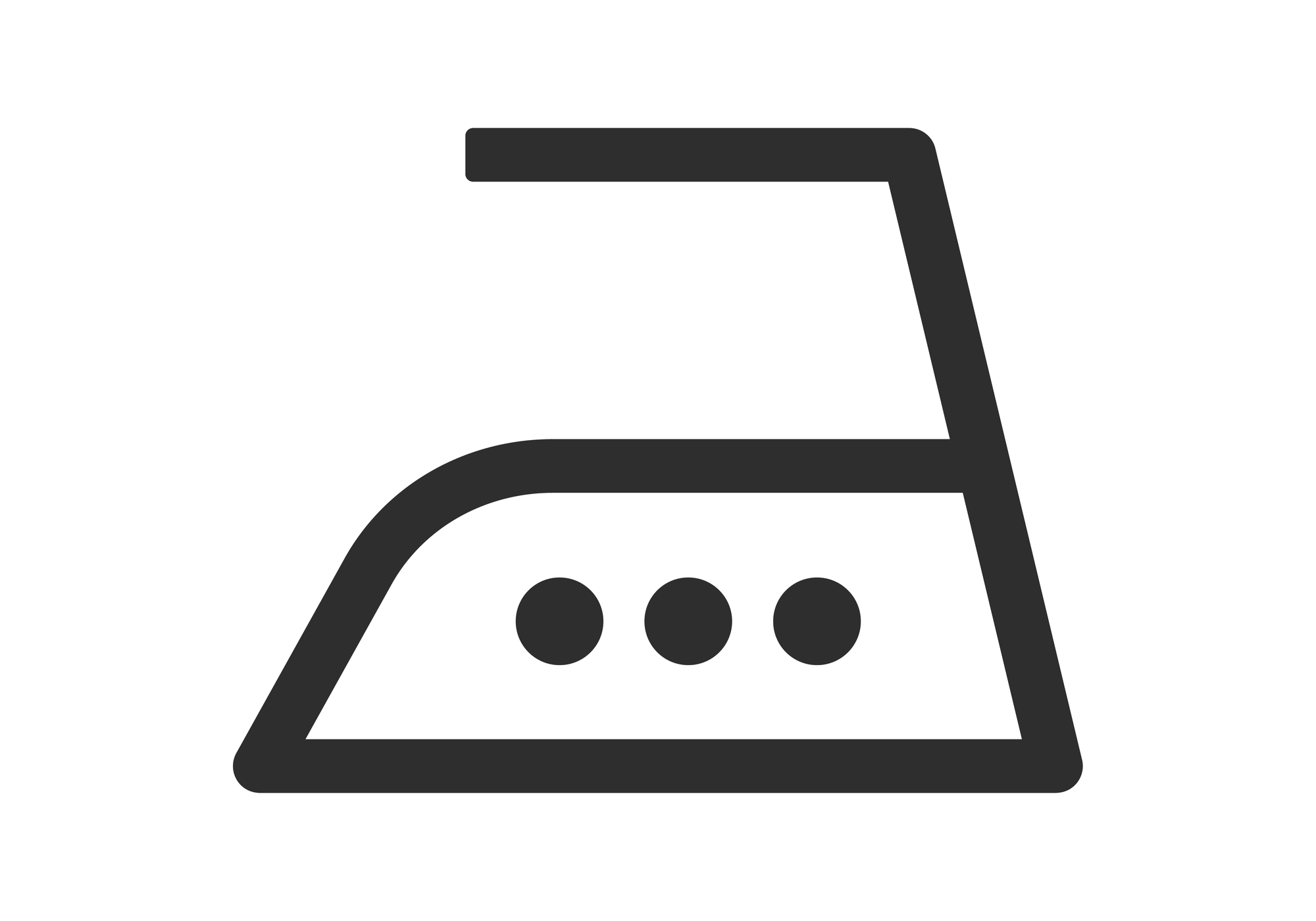 底面温度 200°Cを限度としてアイロン仕上げ処理ができる。