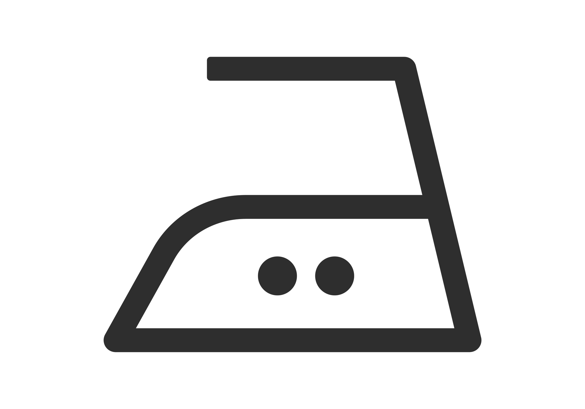 底面温度 150°Cを限度としてアイロン仕上げ処理ができる。